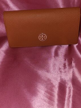 Tory Burch Brown Saffiano Leather Continental Wallet